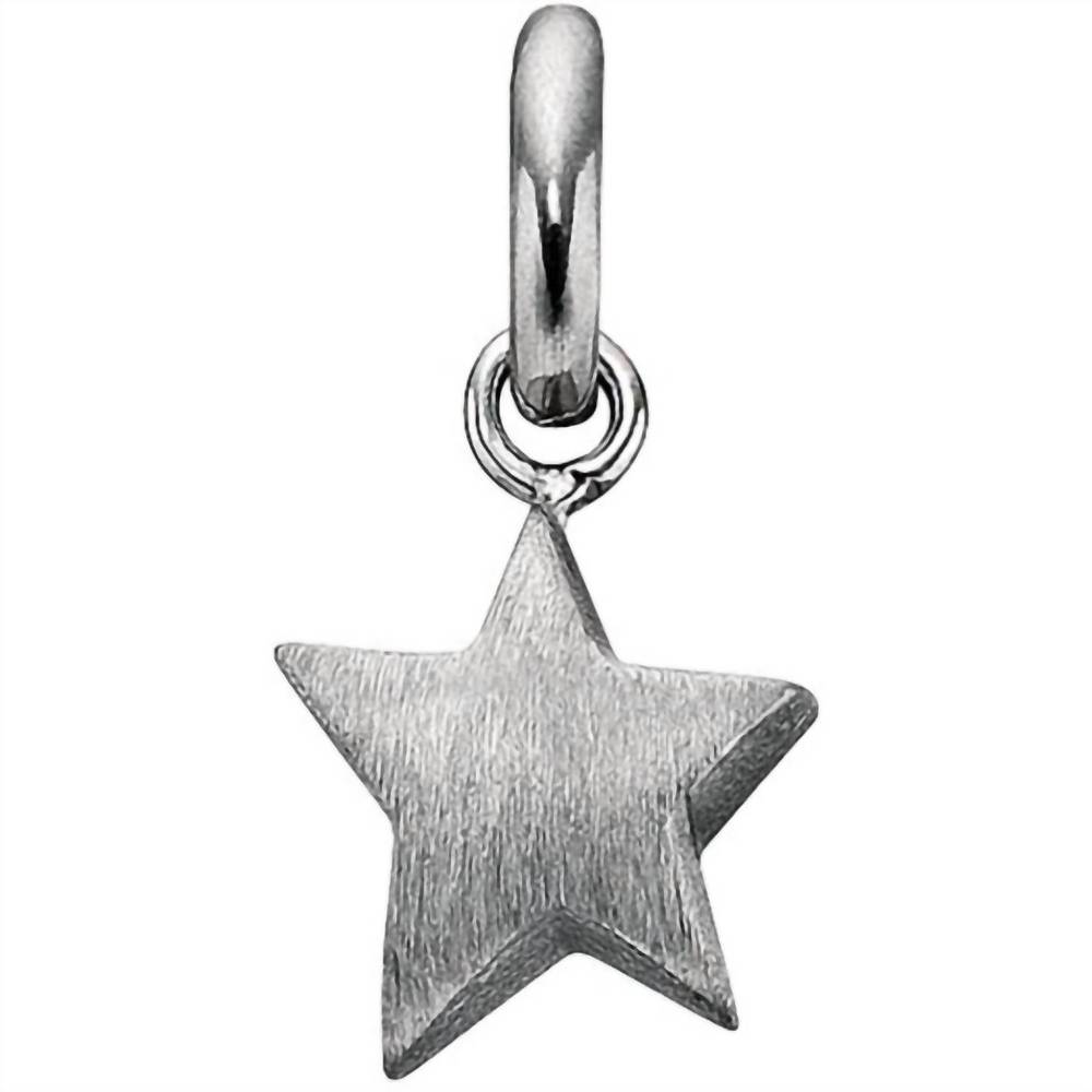 NEW STORY JEWELLERY star charm in rhodium plate silver